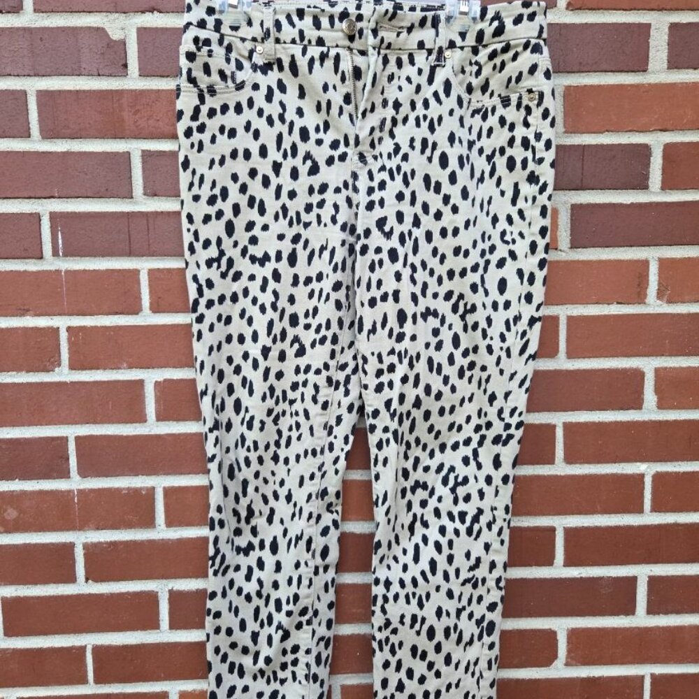 Womens Chico's Animal Print Stretchy Jeans - Size 6 (Chico's Size 0.5R)